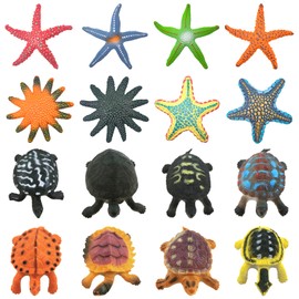 Lets Joy Pool Toy Diving Animals for Children, 16 Pieces Sea Animal Toy, Rubber Sea Animals, Starfish Underwater, Turtle Underwater Toys, Pool Diving Toy, Pool Toy