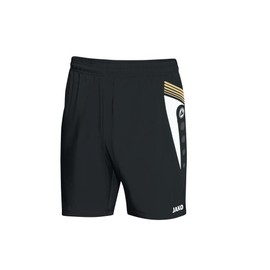 JAKO Herren Fußballsporthose Pro, Schwarz/Grau/Weiß, M
