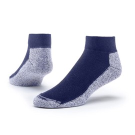 Maggie's Sport Ankle Cotton Socks - Low Cut Athletic Sock Perfect for Workout, Running and Cycling - Vented Top Keeps Feet Cool and Dry (Navy, Medium)