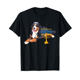 Jewish Bernese Mountain Dog Menorah Hanukkah Pajamas T-Shirt
