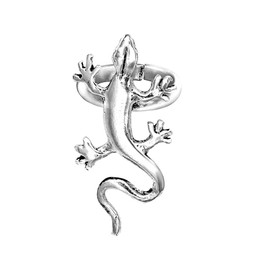 Ear Cuff Climbing Lizard Gecko 925 Sterling Silver Climber Clip On Cartilage Earring