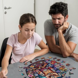 Jigfoxy Wooden Puzzle Adults, Owl Puzzle Adult, Wooden Puzzle Wooden Puzzle Adults and Children, Unique Educational Toy in Animal Shape for Friends of Family L-33.9 x 34 cm - 270 Pieces