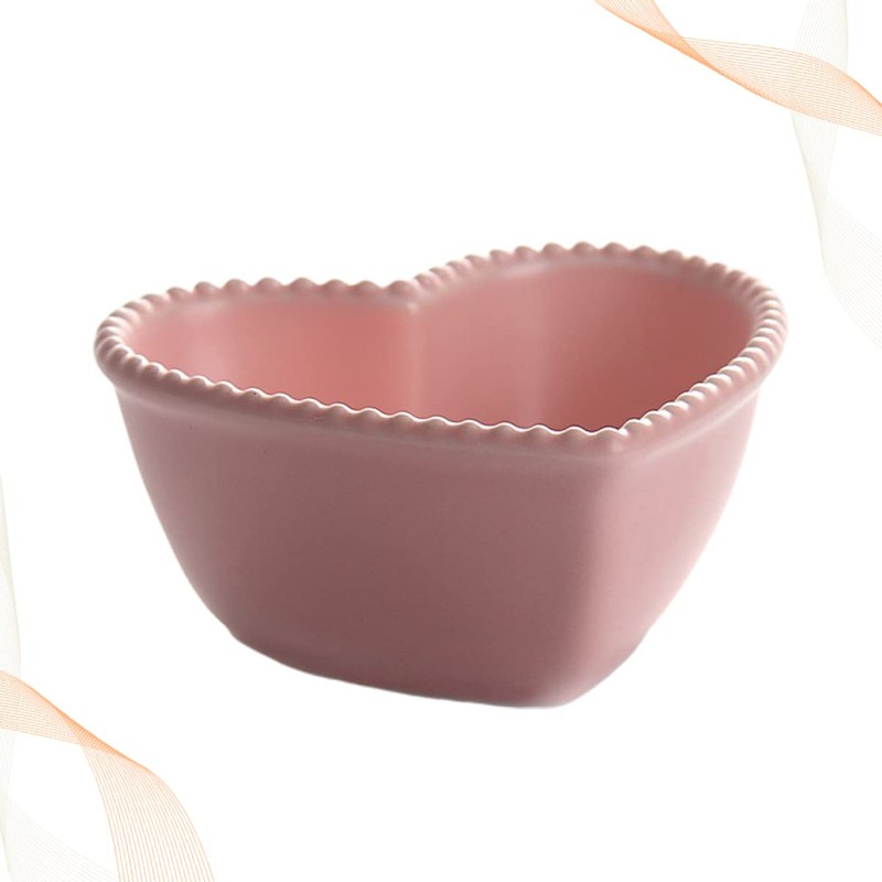 Heart Shaped Ceramic Bowl for Fruit Salad and Dessert -