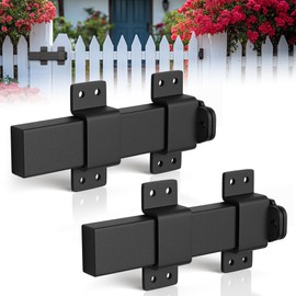 Slide Gate Latch, Door Latch with Padlock Hole, Adjustable Latch Lock,Fit for Wooden Fences, Barn Door,Fence Gate,Courtyard,Shed Lock, Cabinet,Cottages Farmhouse, Outdoor and Interior Doors-2Packs