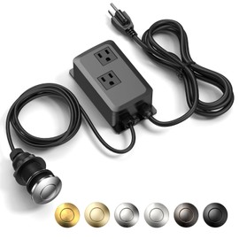 ANWOLL Garbage Disposal Air Switch Kit -Professional- Dual Outlet, Sink Top Waste Disposer On/Off, Garbage Disposal Button, UL Listed