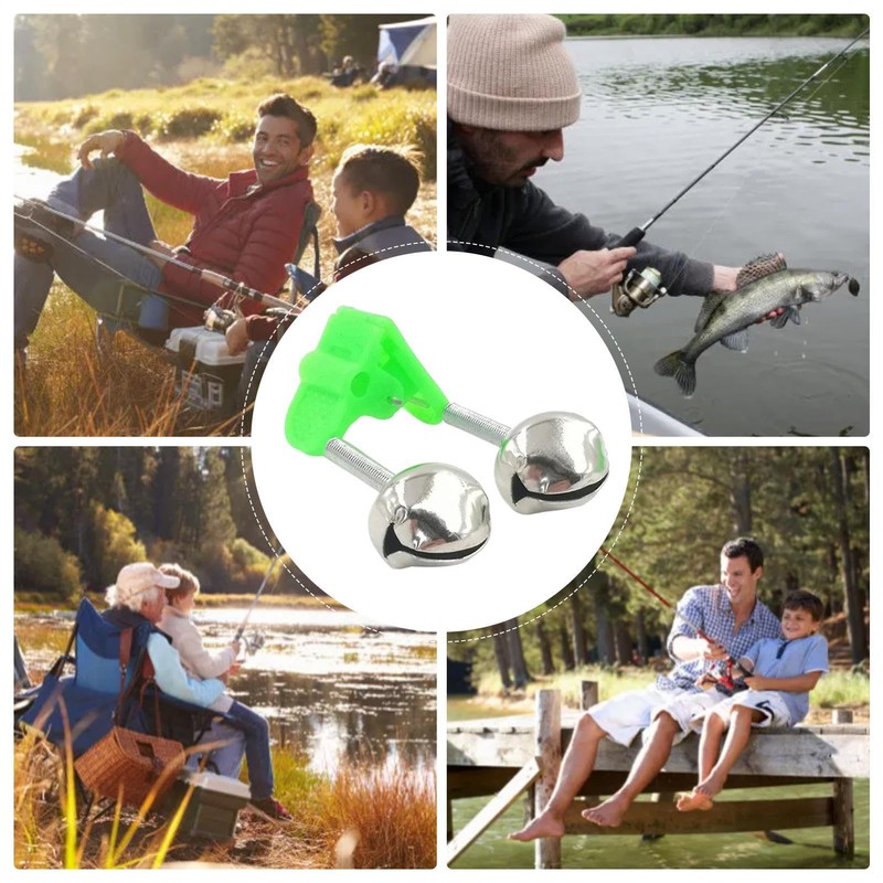 Fishing Pole Bells Clamp, Fish Bite Alarm 5 Fishing Pole