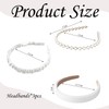 3-Piece Headband Headdress, Simple White Headband, Ele Pearl Headband, Hair