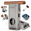 Scotte Cigar Lighter, Torch Lighter 4 Jet Flame, Refillable Butane