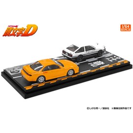 Inter-Allied Modeler's 1/64 Initial D Set Vol. 19 Kenta Nakamura Silvia (S14) & Takumi Fujiwara Toreno (AE86) Finished Product MD64219