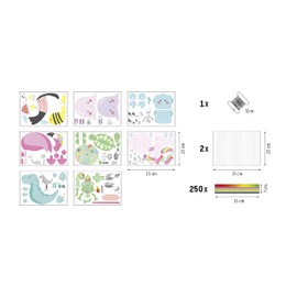 folia 21905 Witch Stairs Craft Set "Charming Friends" for Children, 10 Different Figures with Funny Witch Stairs Legs