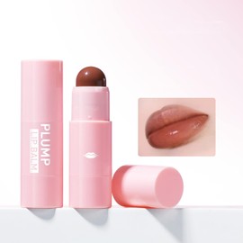 Melemando Plumping Lip Balm 4 Colors Hydrating Tinted Lip Balm Deep Nourishing Buildable Lipstick for Dry, Cracked & Chapped Lips (Color 04)
