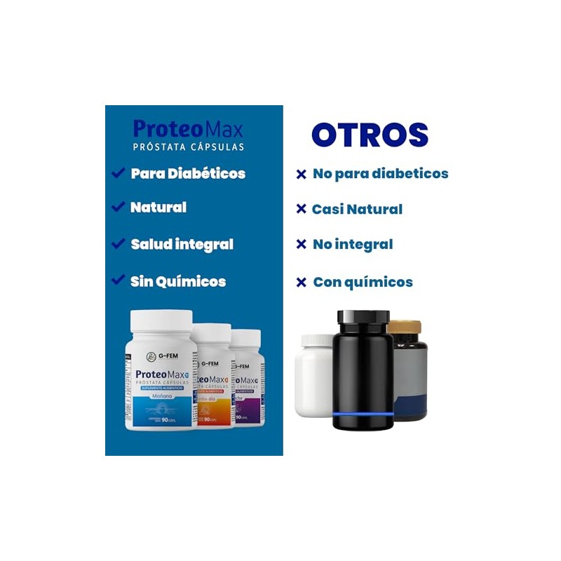 Cápsulas para la próstata ProteoMax de GFEM, 3 frascos de