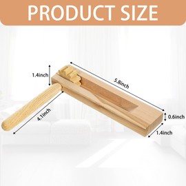 8 Pieces Wooden Ratchet Noise Maker, Traditional Mexican Rattle Ratchet Instrument Toy for Sporting Events Party Favor and Celebrations Birthday Present Football Games, 6 x 5.5 x 1.4 Inches