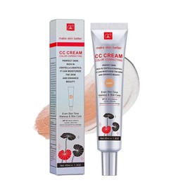 Crema CC correctora de color con SPF 25, base ligera de cobertura, suero hidratante, maquillaje y cuidado de la piel uniforme, aumenta la luminosidad, refina la textura de la piel, evita el daño solar (Oscuro, All skin)