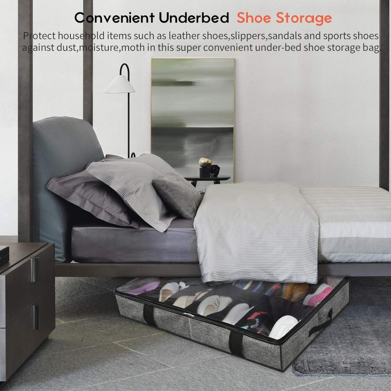 Onlyeasy Under Bed Shoes Storage Bag Organizer for Closet -