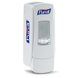 PURELL ADX-7 Push-Style Hand Sanitizer Dispenser, White, for 700 mL PURELL ADX-7 Hand Sanitizer Refills (Pack of 1) - 8720-06