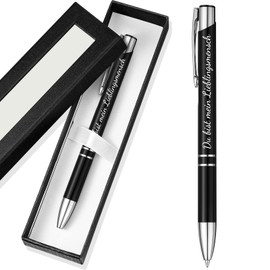 Patelai Ballpoint Pen with Box Ballpoint Pen Black Ink Retractable Ballpoint Pen with Favourite Person Engraving Writing Pen Gift for Birthday Christmas Home Office