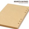 Mafegu A5 Refill Paper, Unlined Blank Kraft Paper,100GSM Thick Refillable