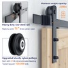 SMARTSTANDARD 9FT Heavy Duty Double Door Sliding Barn Door Hardware