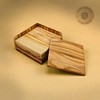 DAS OLIVENHOLZBRETT ® Coasters, 6 pieces, square (10 cm)