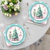OXYLIPO 7" Green Nutcracker Plaid Paper Plates Green Nutcracker Plaid