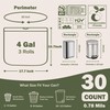 JENCENBIO Compostable Drawstring Bin Liners,15Liter Extra Thick 20 Micron, Compost