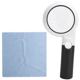 Handheld Magnifying Glass 5X Main Lens 20X Secondary Lens Magnification with 11 LED for Reading