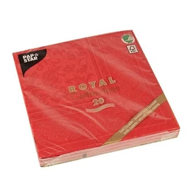 20 Serviettes Royal Collection 1/4 Fold 40 x 40 cm Red Ornaments