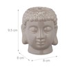 Relaxdays Buddha Tea Light Holder, Ceramic Buddha Head for Tea