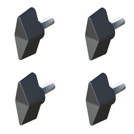 cyclingcolors 4x Wing Screw M5 x 16 Star Screw Star Head Star Grip Plastic with Threaded Bolts Steel Clamping Knob Thread T-shape