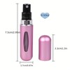 Travel Size Refillable Perfume Atomizer, 5ml Portable Spray Bottle (Pink)
