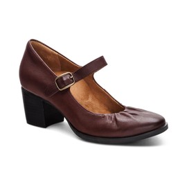 Aetrex Women's Sara Mary Jane Heel, Burgundy, 8.5-9