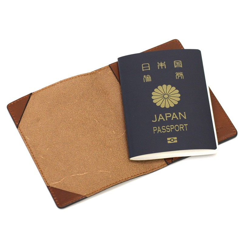Sapporo Leather Craftsman Museum Passport Case, Made in Japan, Cowhide