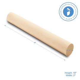 Dowel Rods Wood Sticks Wooden Dowel Rods - 2 x 18 Inch Unfinished Hardwood Sticks - for Crafts and DIYers - 1 Piece by Woodpeckers