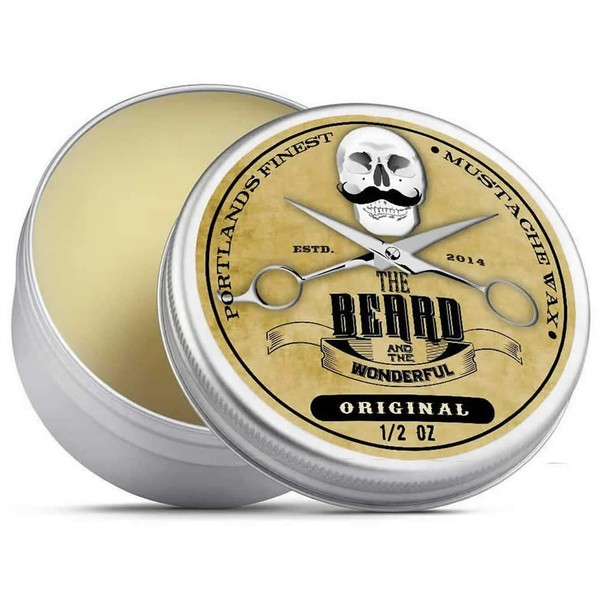 Premium Strong Moustache Wax (15ml) Unscented for tache & Beard Styling Twists,Points & Curls