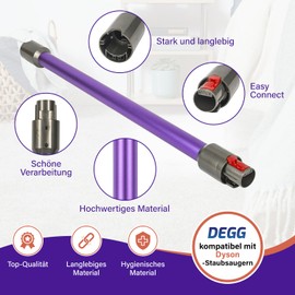 DEGG DEGG Staubsaugerrohr f1r Dyson V7, V8, V10, V11 und V15 Teleskoprohr 32MM, Verl?ngerungsrohr, Saugrohr Ersatzteile Staubsauger Zubeh?r - Farbe: Lila