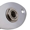 Emptty Chrome Thick Oval Dented Electric Guitar Output Jack Plate