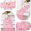 EOINBDTE 12 Pack Pink Table Runner 10FT Cheesecloth Table Runner