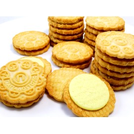 Papadopoulos Sandwich Cookies with 2 Pack Orange Filling. Inspected and Packed by Cape Moda Albany NY with minimum 2 layers of bubble wrap.