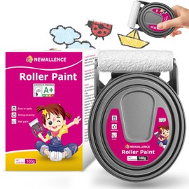 White Paint for Wall, 2-in-1 Small Rolling Brush Repair Tool,Touch up Paint for Walls Remove Stains Repair Kit,Water Based and Low Odor with Rolling Brush