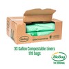 BioBag (USA) The Original Compostable Bag, 33 Gallon, 120 Count,