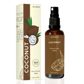 Coconut Room, Linen & Pillow Spray by Aromafume | 100ml/3.38 fl oz | with Pure Coconut Essential Oil | Aromatherapy Spray for Relaxation, Sleep & Stress Relief | Mist for Bedding, Fabrics