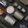 Titanium Tea Pot Cups Set Outdoor Camping Tea Service Lightweight