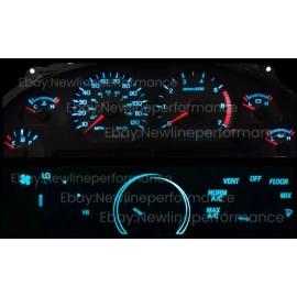 newlineperformanceled LED Cluster + Climate Control Bulbs for Ford Mustang 1999 - 2004 (Color Options) - Ice Blue