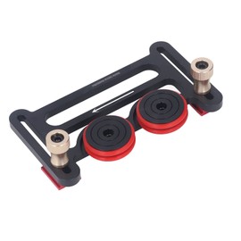 Double Wheel Bearing Stock Roller, Aluminum Alloy Dual Universal Featherboards with Sliding Blocks, Height Adjustable Table Saw Feeding Guide Roller for Woodworking