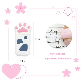 LOPURO White Out Correction Tape, 6Pcs Mini White Out Tape Pastel Color Correction Tape Eraser Easy to Use Applicator Instant Corrections for School Office Home Supplies