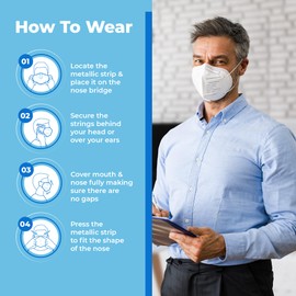 Lyka Distribution Lyka Distribution KN95 Face Masks - 50 Pack - 5 Layer Protection Breathable Face Mask - Filtration>95% with Comfortable Elastic Ear Loop | Non-Woven Polypropylene Fabric