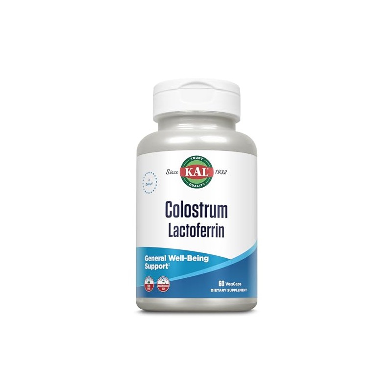 KAL Colostrum Lactoferrin Capsules, 60 Count