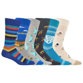 Hotsox Men's New York Bundle 6 Pack, Multi-Colored, Men's 6-12, Multi, 6-12