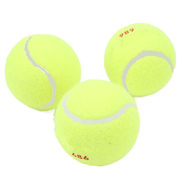3Pcs Training Tennis Balls 2.6in Chemical Fiber Silicone Accurate Portable
